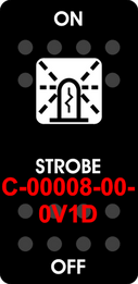 "STROBE"  Black Switch Cap single White Lens  ON-OFF
