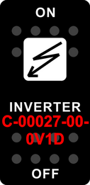 "INVERTER"   Black Switch Cap single White Lens  ON-OFF