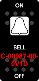 "BELL"  Black Switch Cap single White Lens   ON-OFF