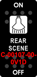 "REAR SCENE"  Black Switch Cap single White Lens  ON-OFF