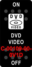 "VIDEO DVD"  Black Switch Cap single White Lens  ON-OFF