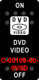 "VIDEO DVD"  Black Switch Cap single White Lens  (ON)-OFF-(ON)