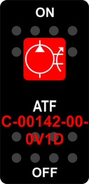 "ATF"  Black Switch Cap single Red Lens  ON-OFF