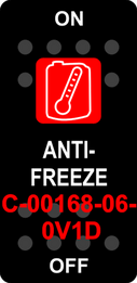 "ANTI-FREEZE"  Black Switch Cap single Red Lens  ON-OFF