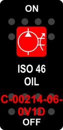 "ISO 46 OIL"  Black Switch Cap single Red Lens  ON-OFF