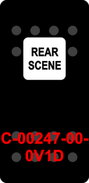 "REAR SCENE"  Black Switch Cap single White Lens  ON-OFF