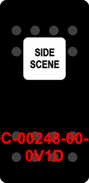 "SIDE SCENE"  Black Switch Cap single White Lens  ON-OFF