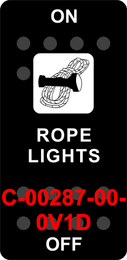 "ROPE LIGHTS"  Black Switch Cap single White Lens ON-OFF