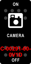 "CAMERA"  Black Switch Cap single White Lens ON-OFF