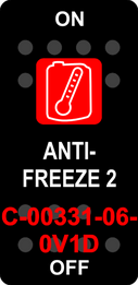 "ANTI-FREEZE 2"  Black Switch Cap single Red Lens  ON-OFF