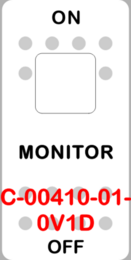 "MONITOR"  White Switch Cap single White Lens  ON-OFF