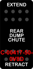 "REAR DUMP CHUTE"  Black Switch Cap (ON)-OFF-(ON)
