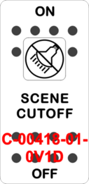 "SCENE CUTOFF"  White Switch Cap single White Lens  ON-OFF