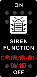 "SIREN FUNCTION"  Black Switch Cap single White Lens  ON-OFF