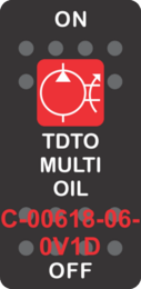 "TDTO MULTI OIL"  Black Switch Cap single Red Lens  ON-OFF