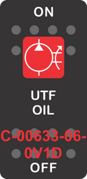 "UTF OIL"Black Switch Cap single Red Len's, ON-OFF