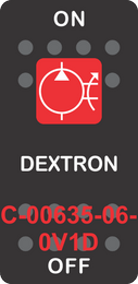 "DEXTRON"Black Switch Cap single Red Len's, ON-OFF