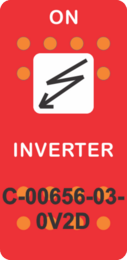 "INVERTER"  Red Switch Cap single White Lens  (ON)-OFF