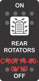 "REAR ROTATORS" Black Switch Cap Single White Lens ON-OFF