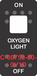 "OXYGEN LIGHT" Black Switch Cap Single White Lens ON-OFF