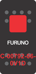 "FURUNO" Black Switch Cap Single Red Lens ON-OFF