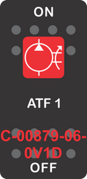 "ATF 1"  Black Switch Cap single Red Lens ON-OFF