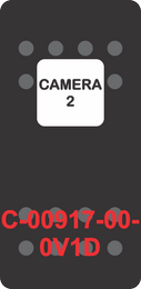 "CAMERA 2" Black Switch Cap Single White Lens ON-OFF