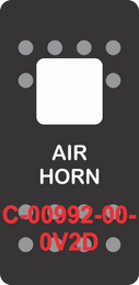 "AIR HORN"  Black Switch Cap single White Lens (ON)-OFF