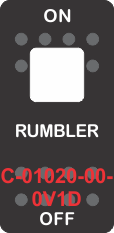 "RUMBLER" Black Switch Cap single White Lens ON-OFF