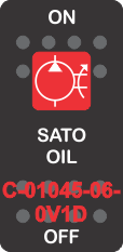 "SATO OIL" Black Switch Cap single Red Lens