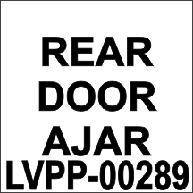 REAR DOOR AJAR (SGTA 12V)