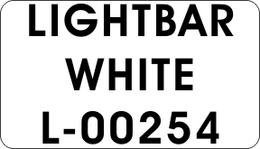 LIGHTBAR / WHITE