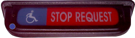 Overhead 1/3- 2/3 ADA & Stop Request Display w/ Blue Indicator