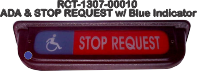 Overhead 1/3- 2/3 ADA & Stop Request Display w/ Blue Indicator White Led