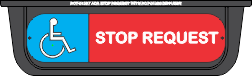 Overhead 1/3- 2/3 ADA & Stop Request Display White Led